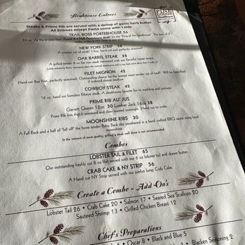 Pine Lodge Steakhouse - Menu - Steakhouses Near Me - McHenry, Maryland