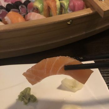 Aji Asian Bistro - Look at the size of the salmon - Sushi Bars Near Me - Charleston, South Carolina