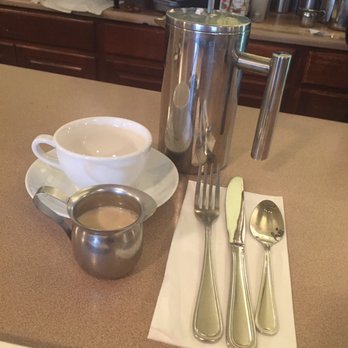 Lady C’s - My French press coffee set. I wish they had almond milk. - Breakfast & Brunch Near Me - Tarzana, California