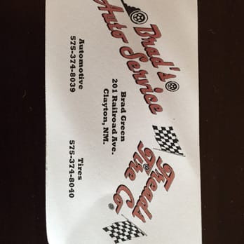 Brad's Auto Service - Business card - Auto Repair Near Me - Clayton, New Mexico Brad's Auto Service - Business card - Auto Repair Near Me - Clayton, New Mexico