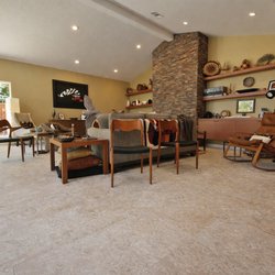 Continuum Tile - Jamaican Coral Tile Living Room Floor in Los Altos Hills, CA