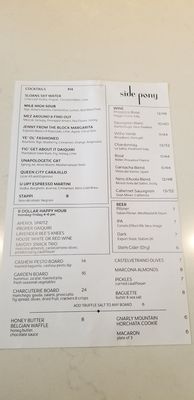 Menu photo 8 Side Pony Denver, CO Menu photo 8 Side Pony Denver, CO