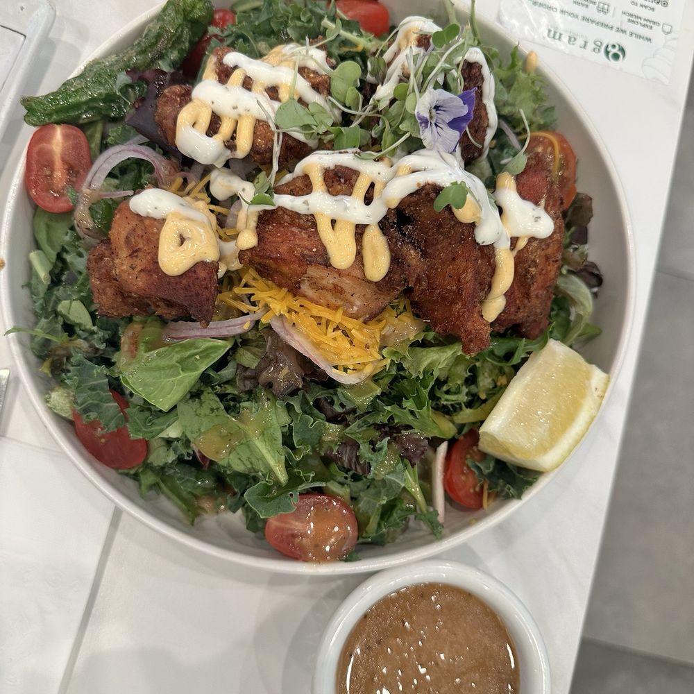 Gram Cafe & Pancakes - Japanese Chicken Karaage Salad - Japanese Near Me - Monterey Park, California Gram Cafe & Pancakes - Japanese Chicken Karaage Salad - Japanese Near Me - Monterey Park, California