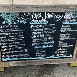 Shaka Java - Menu 3/5/24