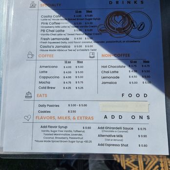 Casita's Cafe - Menu - Coffee & Tea Near Me - Austin, Texas