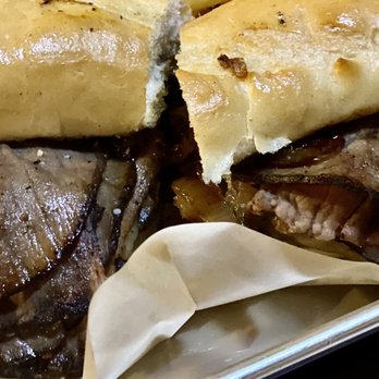 Tavern Grille - Sliced London Broil with Onions and Ghost pepper Cheese. - American Near Me - Murrieta, California Tavern Grille - Sliced London Broil with Onions and Ghost pepper Cheese. - American Near Me - Murrieta, California