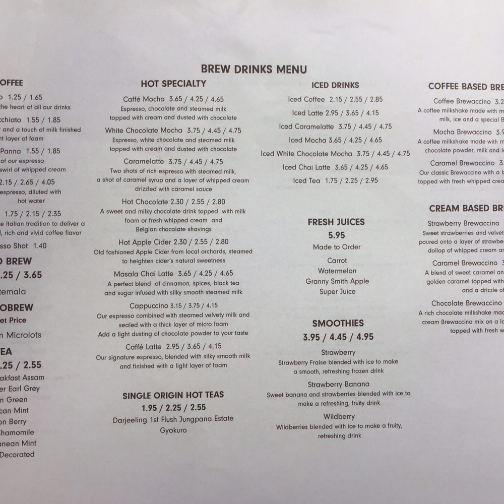 Brew on the Grid - Drink menu - Coffee & Tea Near Me - Worcester, Massachusetts