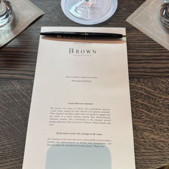 Brown Downtown Napa - Brown menu - Wine Bars Near Me - Napa, California