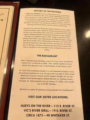Menu photo 1 Vic's On the River Savannah, GA Menu photo 1 Vic's On the River Savannah, GA