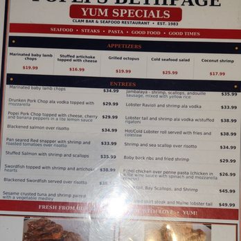 Popei's Clam Bar - Menu - Seafood Near Me - Bethpage, New York