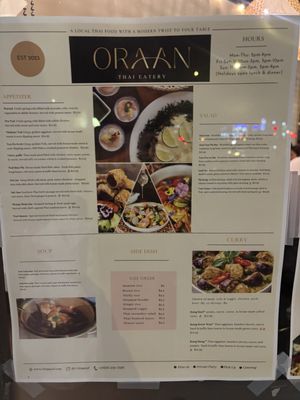 Menu photo 1 Oraan Thai Eatery San Francisco, CA Menu photo 1 Oraan Thai Eatery San Francisco, CA