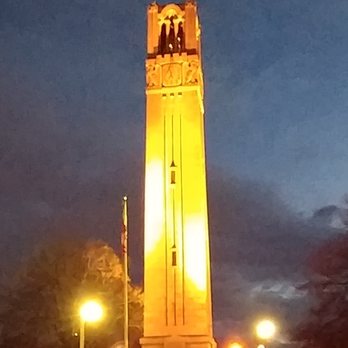 WWI Memorial Tower - The memorial tower lit up at night - Landmarks & Historical Buildings Near Me - Raleigh, North Carolina