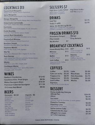 Menu photo 6 Cracked Conch Cafe Marathon, FL