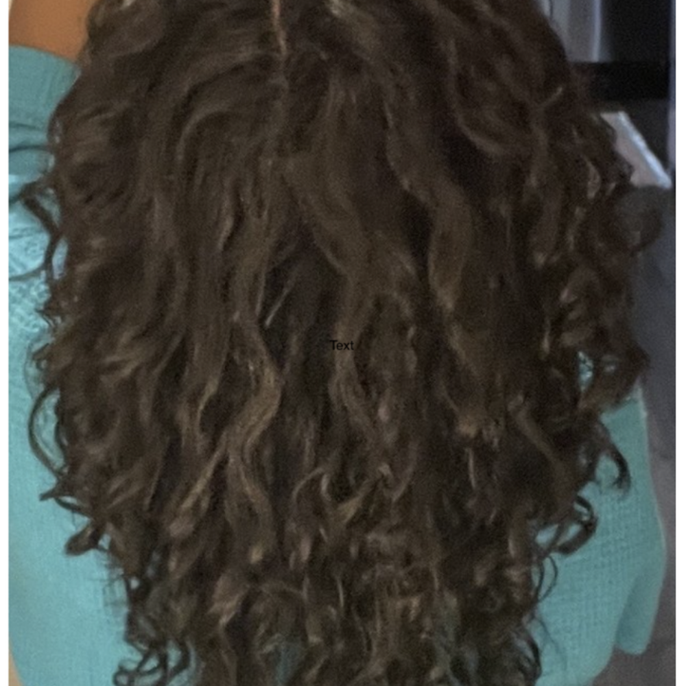 Anita Kurl - AFTER: You can see that there was a lot of length taken from the sides (&uneven), and it's very triangular at the bottom now, not round. - Hair Salons Near Me - Boston, Massachusetts