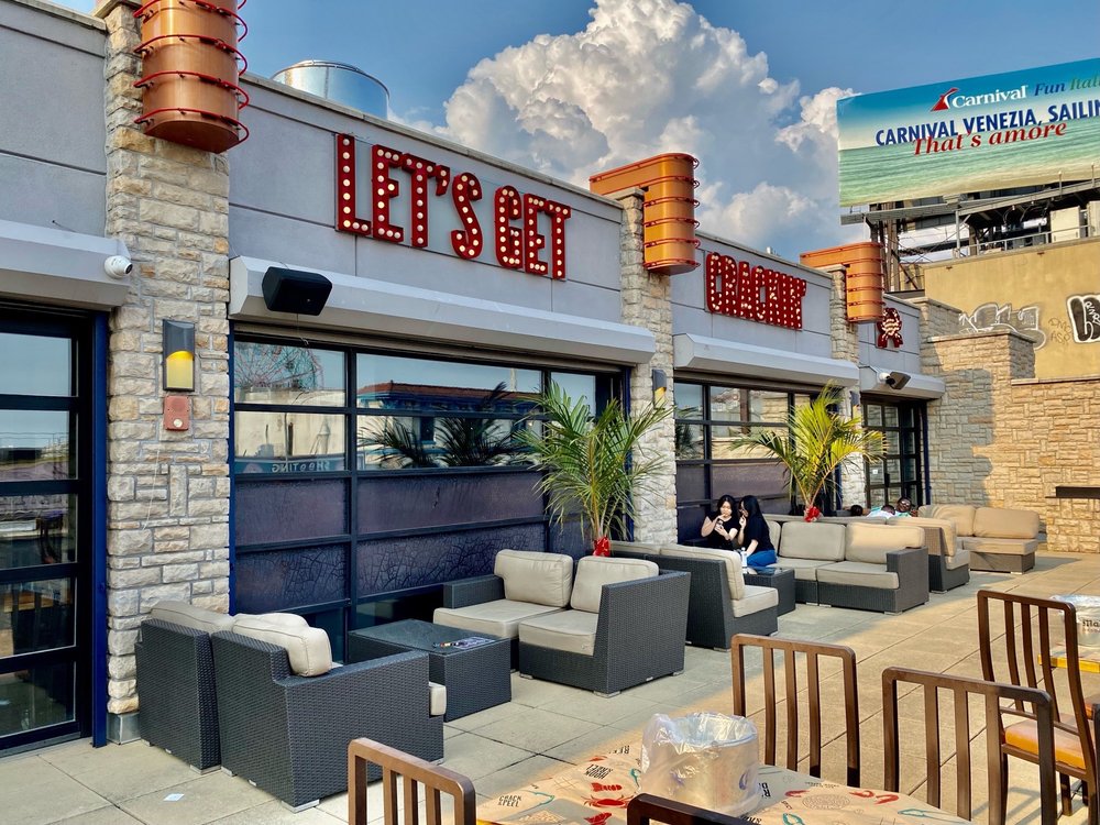 Open balcony seating Yelp