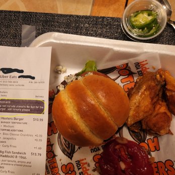 Hooters - I asked for no bun. So they gave me the bun. - American Near Me - Weston, Florida
