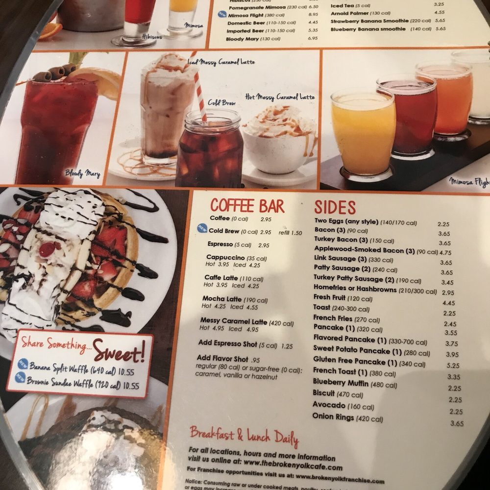 Broken Yolk Cafe - Menu - Breakfast & Brunch Near Me - El Centro, California