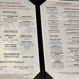 Menu in November 2023