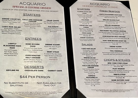 Menu photo 3 Acquario Fort Lauderdale, FL