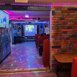 Rock & Roll Sushi - Dining area full of memorabilia and rock decor