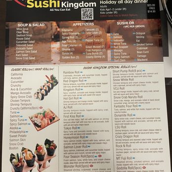Sushi Kingdom - Menu - Sushi Bars Near Me - Glen Allen, Virginia