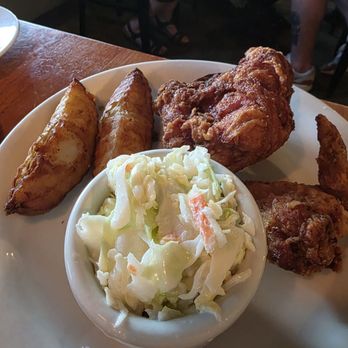 Charlie's Trio - Broasted chicken with 2 potato wedges and coleslaw - Sports Bars Near Me - Los Angeles, California