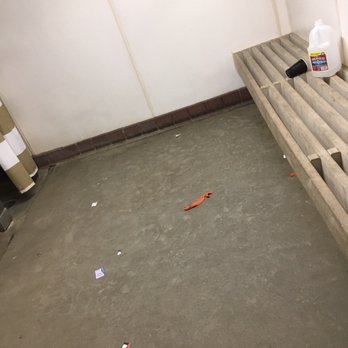 Rancho Jurupa Park - Trash on showers and left on shower benches - Parks Near Me - Riverside, California