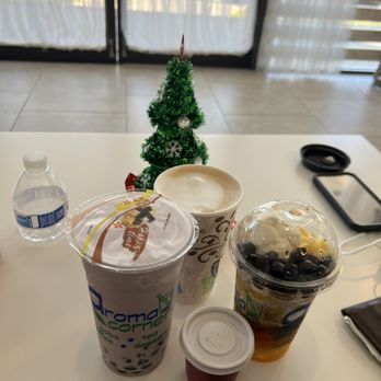 Aroma Corner - Large Taro Boba Tea, Frozen Explosion, espresso, large cappuccino. - Coffee & Tea Near Me - Jacksonville, Florida Aroma Corner - Large Taro Boba Tea, Frozen Explosion, espresso, large cappuccino. - Coffee & Tea Near Me - Jacksonville, Florida