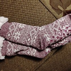 Savers - Fashion by Mirabeau Super Soft Thermal Knit Slipper Socks One Size Fits Most