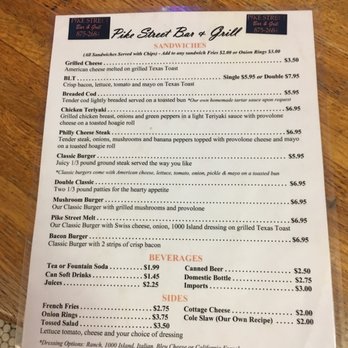 Sum Place Else on Pike St - the menu - Bars Near Me - Fayetteville, Ohio