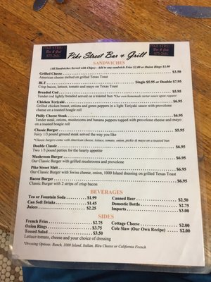 Menu photo 3 Sum Place Else on Pike St Fayetteville, OH