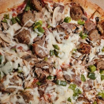 Astoria Pizza Restaurant - Large pizza with meatballs, Italian sausage, green peppers, mushrooms - Pizza Near Me - Woodbridge, Virginia
