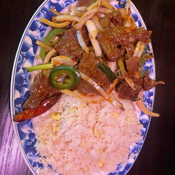 Red Lotus - Mongolian beef with fried rice - Chinese Near Me - West Yellowstone, Montana