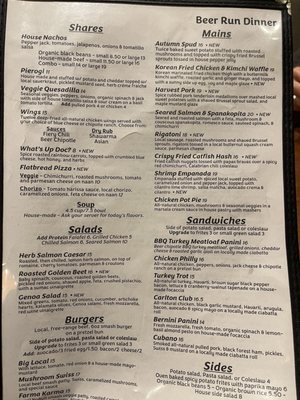 Menu photo 4 Beer Run Charlottesville, VA