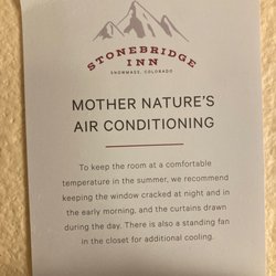 Stonebridge Inn - Your "A/C"