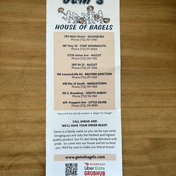 Gems - Broadway Bagels - Menu - Bagels Near Me - South Amboy, New Jersey