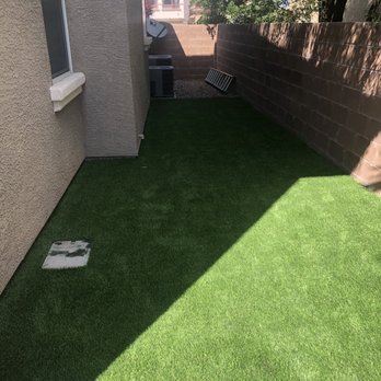 The Greenskeeper Landscape - Small area of artificial turf installed on side yard. They did a wonderful job and I couldn't be happier. - Landscaping Near Me The Greenskeeper Landscape - Small area of artificial turf installed on side yard. They did a wonderful job and I couldn't be happier. - Landscaping Near Me