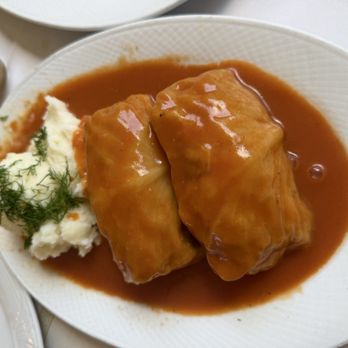 Krakus Restaurant - Stuffed cabbages were filled with ground meat and rice. The tomato sauce was perfect for adding to the flavor. - Polish Near Me - Wallington, New Jersey Krakus Restaurant - Stuffed cabbages were filled with ground meat and rice. The tomato sauce was perfect for adding to the flavor. - Polish Near Me - Wallington, New Jersey