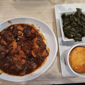 Miss Toya's - Oxtail with collard greens and cornbread. - Southern Near Me - Gambrills, Maryland Miss Toya's - Oxtail with collard greens and cornbread. - Southern Near Me - Gambrills, Maryland