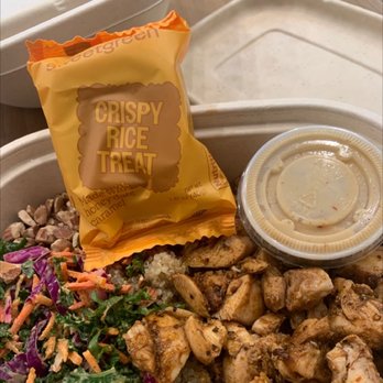 sweetgreen - Healthy Salads, Wraps, and Bowls - Hot honey chicken plate and crispy rice treat - Salad Near Me - Schaumburg, Illinois sweetgreen - Healthy Salads, Wraps, and Bowls - Hot honey chicken plate and crispy rice treat - Salad Near Me - Schaumburg, Illinois