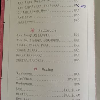 Plush Nails Studio - Service menu p.1 - descriptions can be found in the salon. - Day Spas Near Me - Houston, Texas Plush Nails Studio - Service menu p.1 - descriptions can be found in the salon. - Day Spas Near Me - Houston, Texas