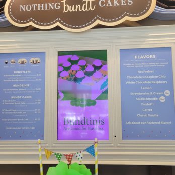 Nothing Bundt Cakes - Menu as of August 2022 - Bakeries Near Me - Dulles, Virginia
