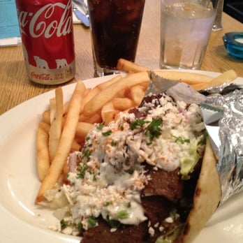 Taki's Mad Greek - Gyro sandwich with fries, totally amazing! - Greek Near Me - Seattle, Washington
