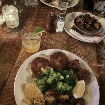 City Tap House - Crab Cake Plate Charred Brussel Sprouts Margherita - Breakfast & Brunch Near Me - Boston, Massachusetts City Tap House - Crab Cake Plate Charred Brussel Sprouts Margherita - Breakfast & Brunch Near Me - Boston, Massachusetts