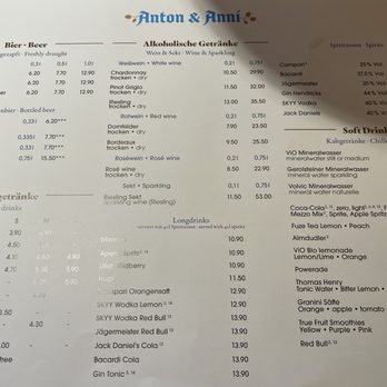 Anton & Anni - Menu 1 (Food) - German Near Me - Frankfurt, HE