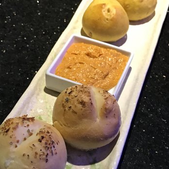 Stage Restaurant - Fresh and warm. Pumpkin, and something like an everything roll, with Romesco. - New American Near Me - Honolulu, Hawaii Stage Restaurant - Fresh and warm. Pumpkin, and something like an everything roll, with Romesco. - New American Near Me - Honolulu, Hawaii