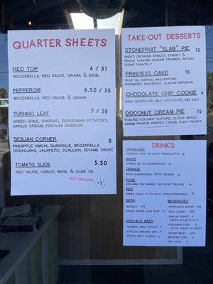 Menu photo 1 Quarter Sheets Los Angeles, CA Menu photo 1 Quarter Sheets Los Angeles, CA