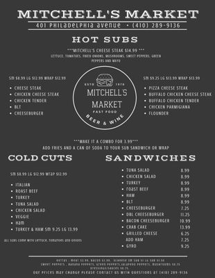 Menu photo 2 Mitchell's Market Ocean City, MD Menu photo 2 Mitchell's Market Ocean City, MD