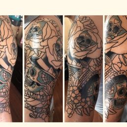 Outline Tattoo work by Julius Outline Tattoo work by Julius