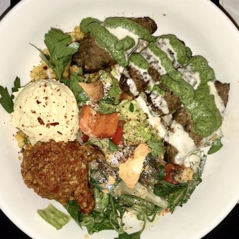 anoush'ella - Toasted couscous and anoush'ella kofta bowl ($14) - Mediterranean Near Me - Boston, Massachusetts